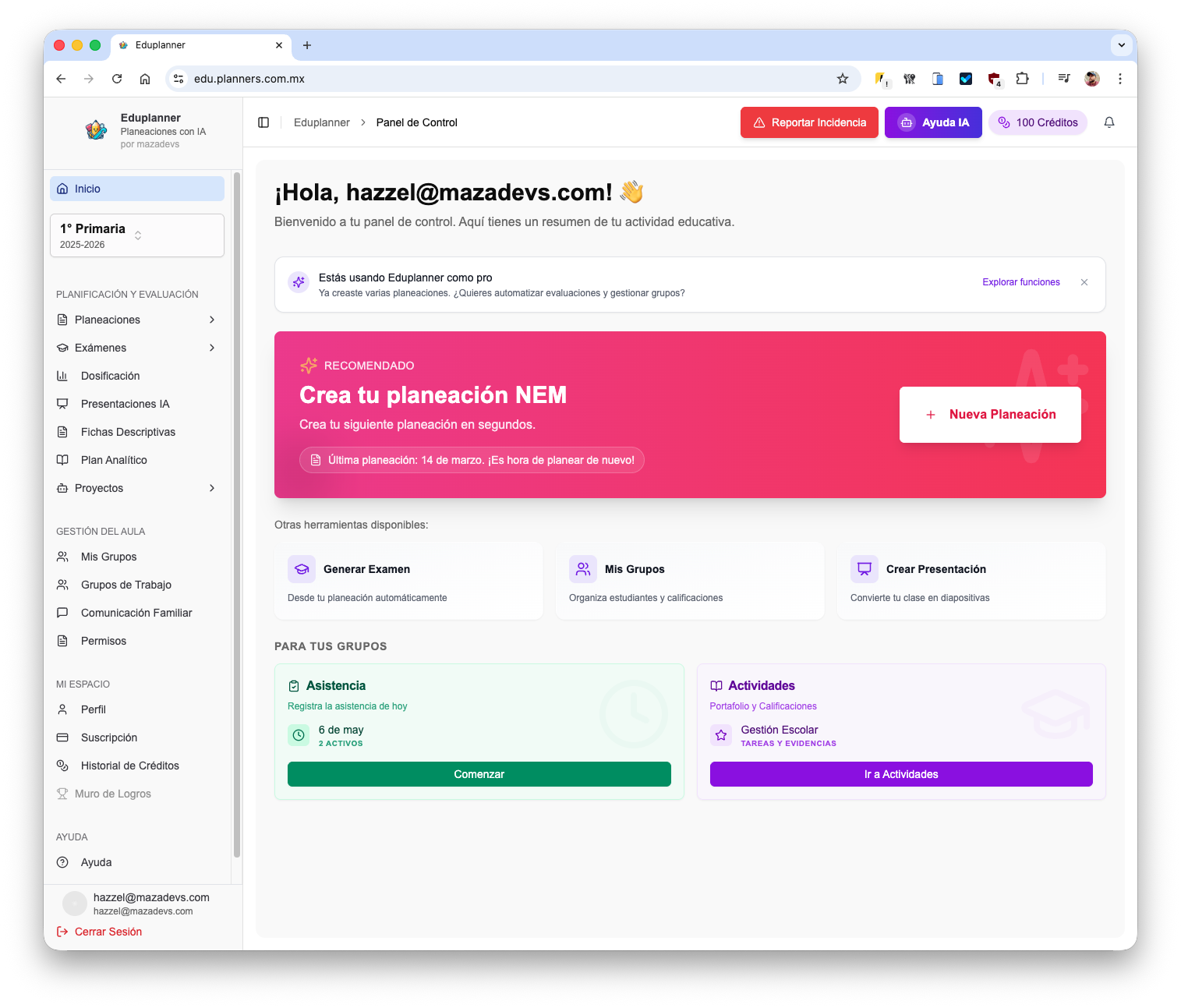 Eduplanner Dashboard